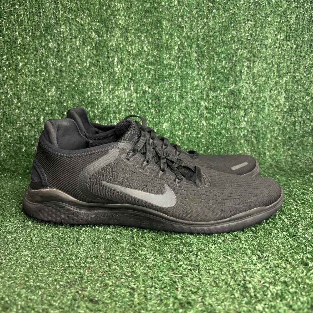 Nike Free RN 2018 Lightweight Breathable Athletic Running Shoes Black Womens 9.5